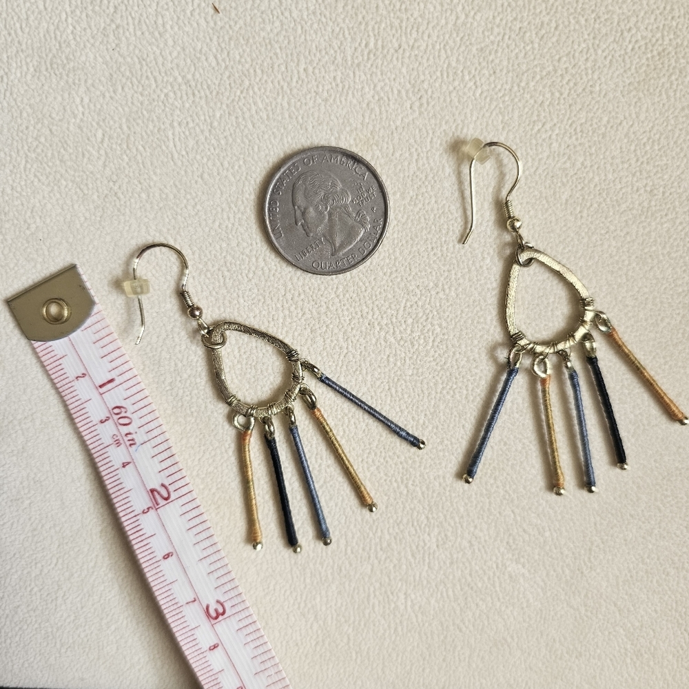 Lightweight Chandelier earrings - Earth Tones - Picture 4 of 8